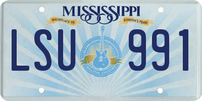 MS license plate LSU991