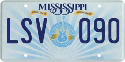 MS license plate LSV090