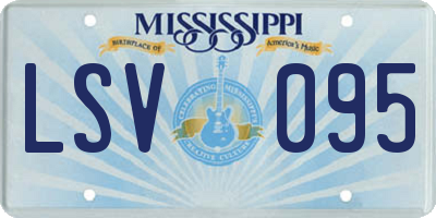 MS license plate LSV095