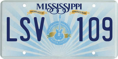 MS license plate LSV109