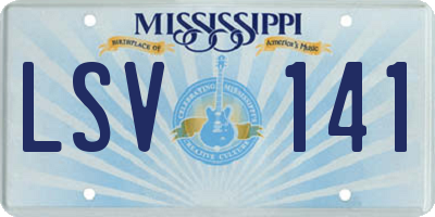 MS license plate LSV141