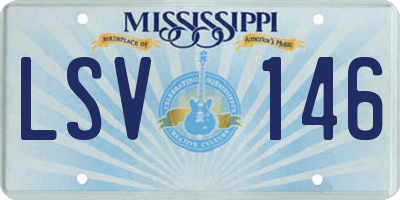 MS license plate LSV146