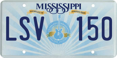 MS license plate LSV150