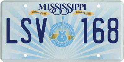 MS license plate LSV168