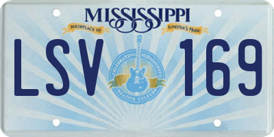 MS license plate LSV169