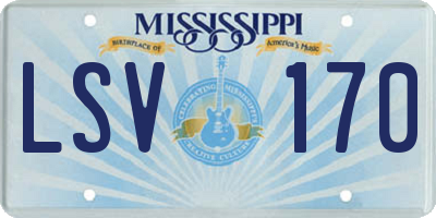 MS license plate LSV170