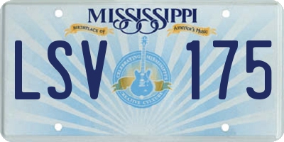 MS license plate LSV175