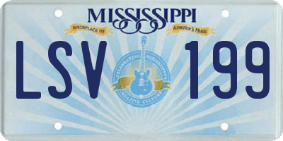 MS license plate LSV199