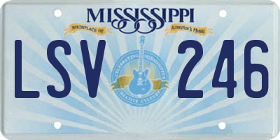 MS license plate LSV246