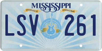 MS license plate LSV261