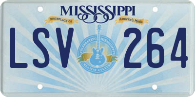 MS license plate LSV264