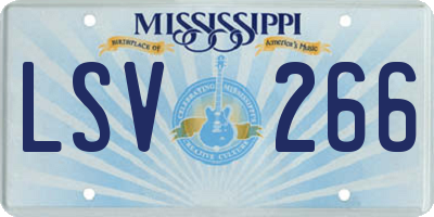 MS license plate LSV266