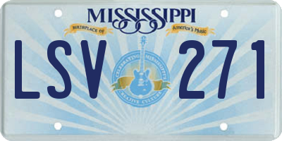 MS license plate LSV271