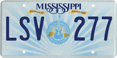 MS license plate LSV277