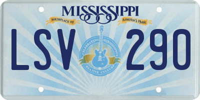 MS license plate LSV290