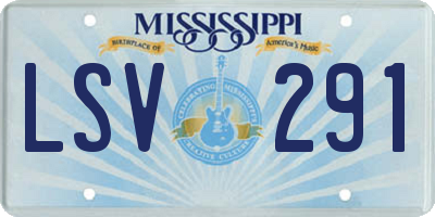 MS license plate LSV291