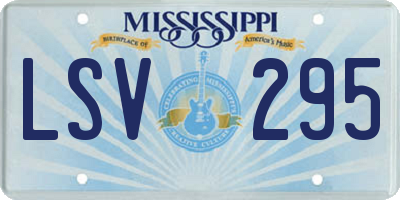 MS license plate LSV295