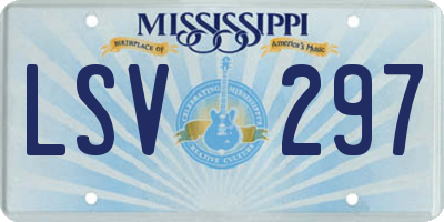 MS license plate LSV297