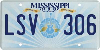 MS license plate LSV306