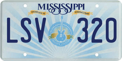 MS license plate LSV320