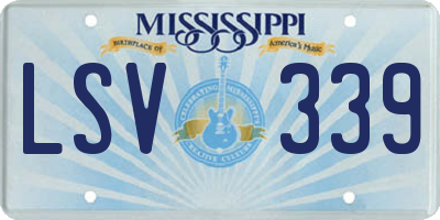 MS license plate LSV339