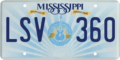 MS license plate LSV360