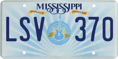 MS license plate LSV370