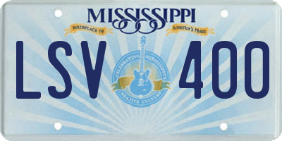 MS license plate LSV400