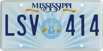 MS license plate LSV414