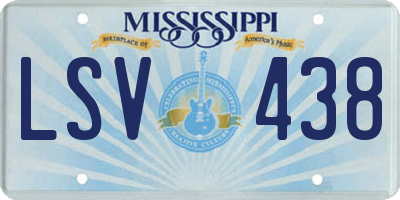 MS license plate LSV438