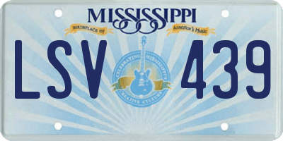 MS license plate LSV439