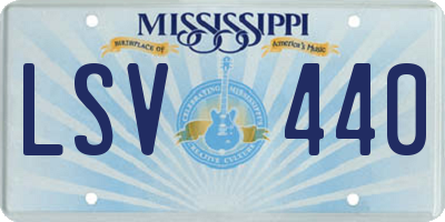 MS license plate LSV440