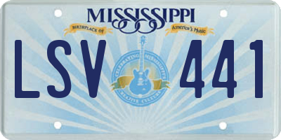 MS license plate LSV441