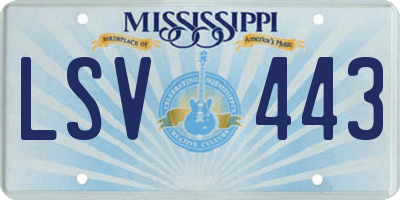 MS license plate LSV443