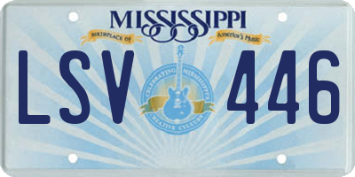 MS license plate LSV446