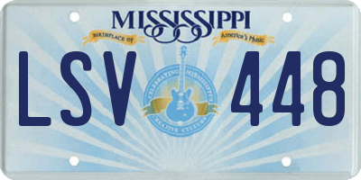 MS license plate LSV448