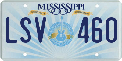 MS license plate LSV460