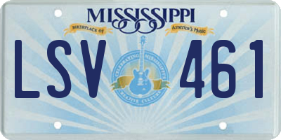 MS license plate LSV461