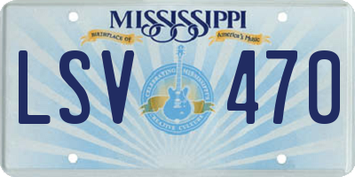 MS license plate LSV470