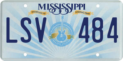 MS license plate LSV484