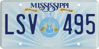MS license plate LSV495