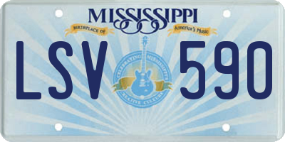 MS license plate LSV590