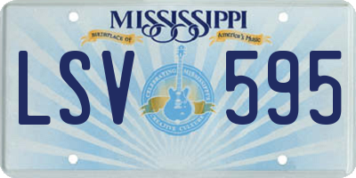 MS license plate LSV595