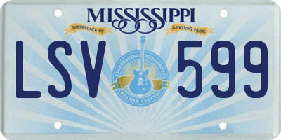 MS license plate LSV599