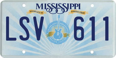 MS license plate LSV611