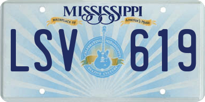 MS license plate LSV619