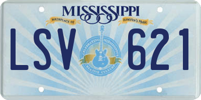 MS license plate LSV621