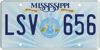 MS license plate LSV656