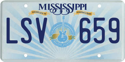 MS license plate LSV659