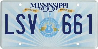 MS license plate LSV661